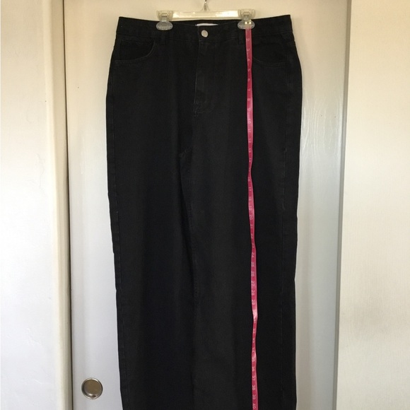nobody‘s child Wide Leg High Rise Jeans UK Size 16 Blk - Picture 7 of 9
